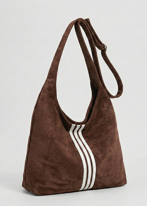 Gestreepte Schoudertas