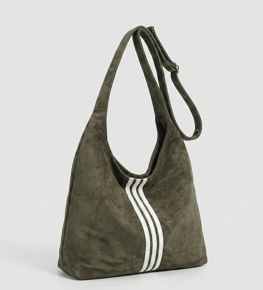 Gestreepte Schoudertas