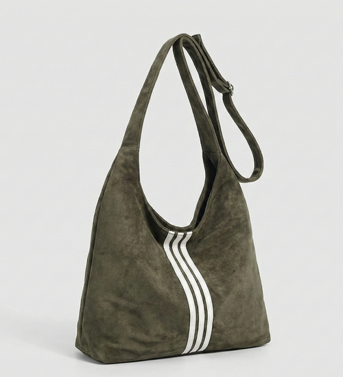 Gestreepte Schoudertas